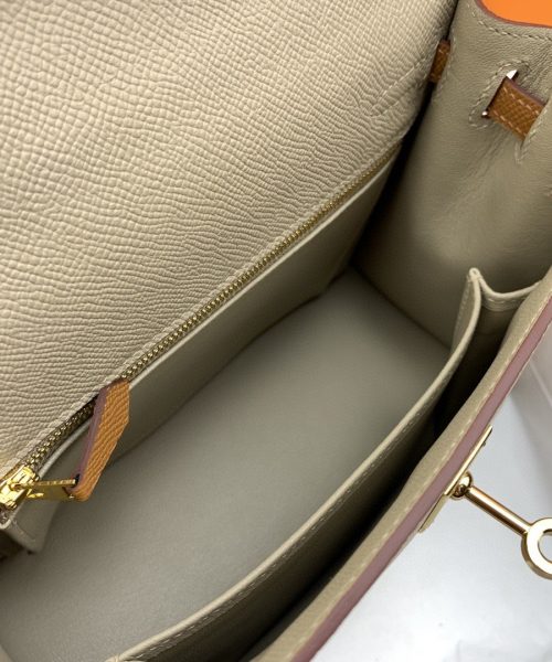 1:1 Replica Hermes Kelly 25 Sellier Epsom Etoupe/Brown Bag For Women, Women's Handbags, Shoulder Bags 10in/25cm