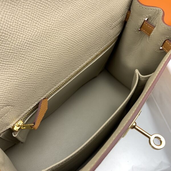 1:1 Replica Hermes Kelly 25 Sellier Epsom Etoupe/Brown Bag For Women, Women's Handbags, Shoulder Bags 10in/25cm