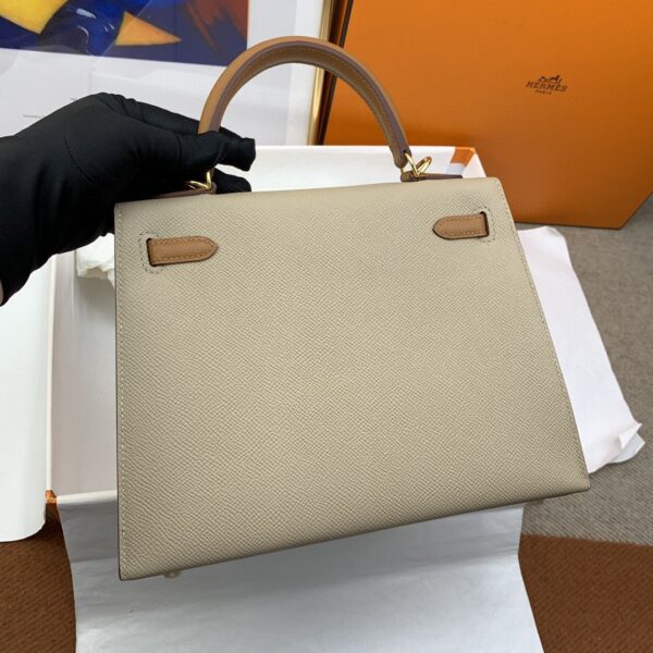 1:1 Replica Hermes Kelly 25 Sellier Epsom Etoupe/Brown Bag For Women, Women's Handbags, Shoulder Bags 10in/25cm