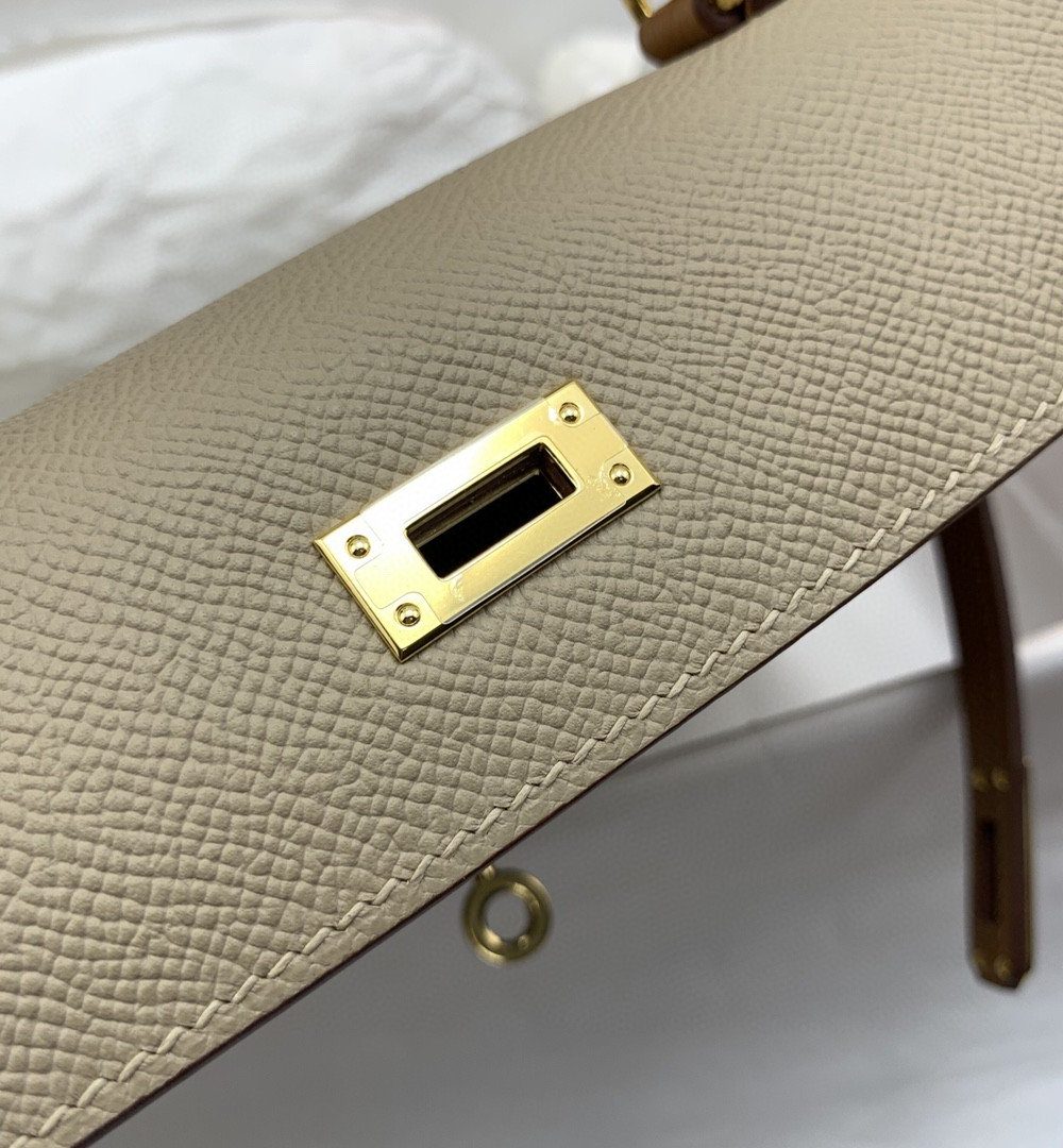 1:1 Replica Hermes Kelly 25 Sellier Epsom Etoupe/Brown Bag For Women, Women's Handbags, Shoulder Bags 10in/25cm