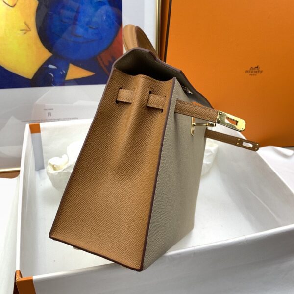 1:1 Replica Hermes Kelly 25 Sellier Epsom Etoupe/Brown Bag For Women, Women's Handbags, Shoulder Bags 10in/25cm