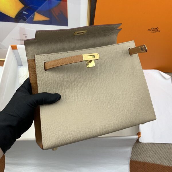1:1 Replica Hermes Kelly 25 Sellier Epsom Etoupe/Brown Bag For Women, Women's Handbags, Shoulder Bags 10in/25cm
