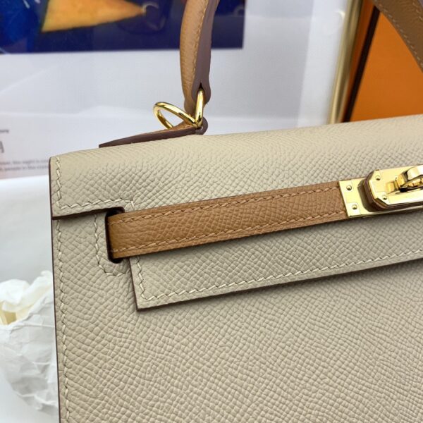 1:1 Replica Hermes Kelly 25 Sellier Epsom Etoupe/Brown Bag For Women, Women's Handbags, Shoulder Bags 10in/25cm