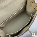 1:1 Replica Hermes Kelly 25 Sellier Epsom Greige/Yellow Bag For Women, Women's Handbags, Shoulder Bags 10in/25cm