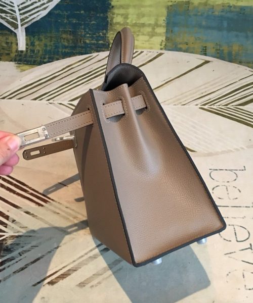 1:1 Replica Hermes Kelly 25 Sellier Epsom Gris Asphalt Bag For Women Silver Toned Hardware, Women's Handbags, Shoulder Bags 10in/25cm