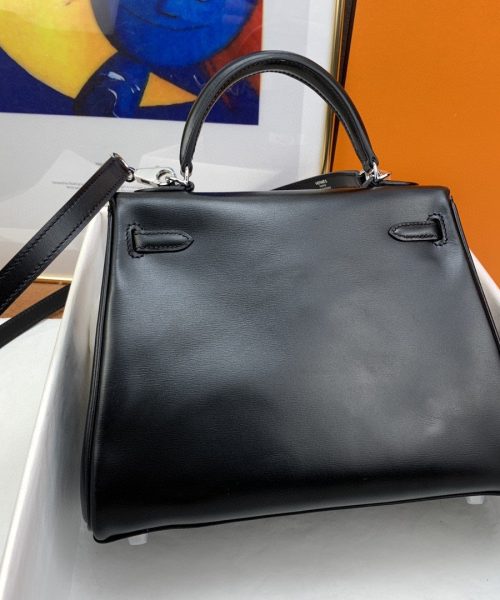 1:1 Replica Hermes Kelly 25 Swift Black Bag For Women, Women's Handbags, Shoulder Bags 10in/25cm