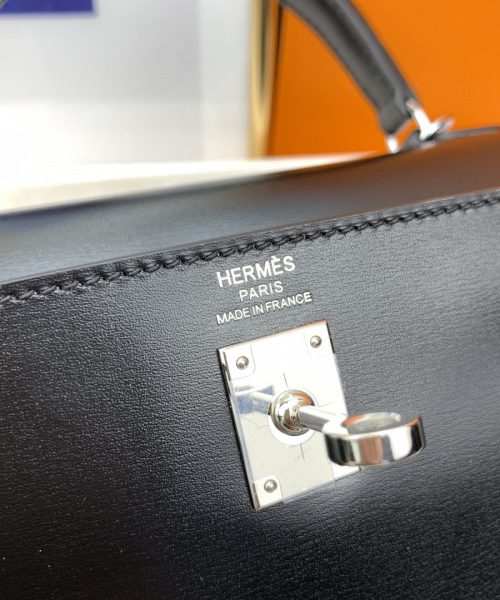 1:1 Replica Hermes Kelly 25 Swift Black Bag For Women, Women's Handbags, Shoulder Bags 10in/25cm