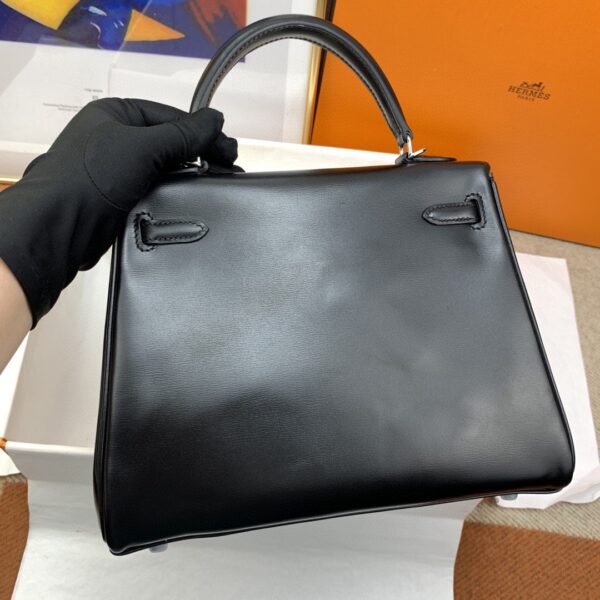 1:1 Replica Hermes Kelly 25 Swift Black Bag For Women, Women's Handbags, Shoulder Bags 10in/25cm