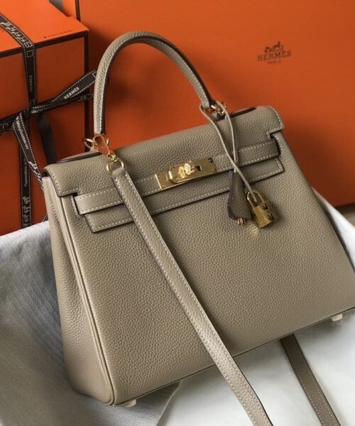 1:1 Replica Hermes Kelly 28 Etoupe Togo Bag For Women, Women's Handbags, Shoulder Bags 11in/28cm