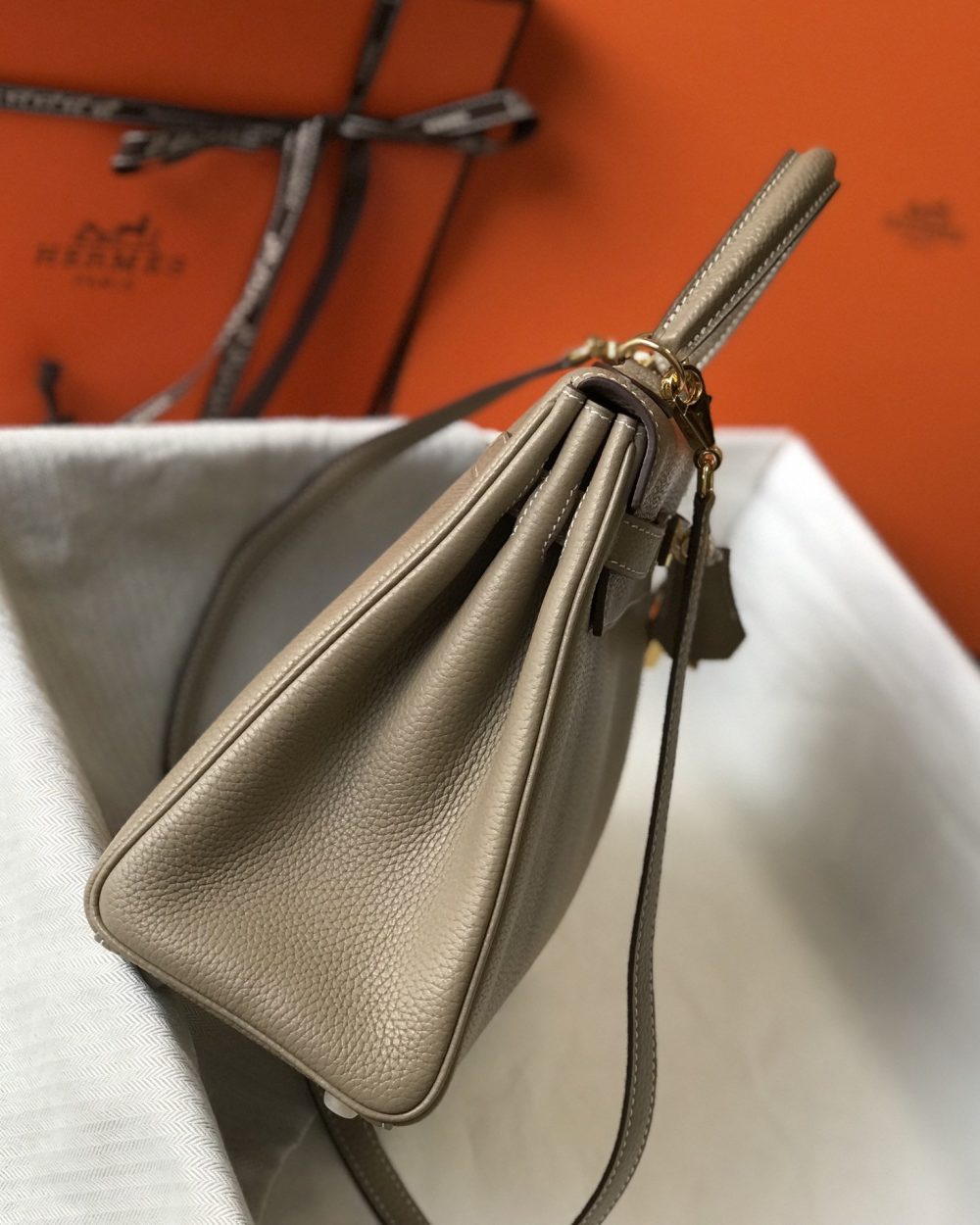 1:1 Replica Hermes Kelly 28 Etoupe Togo Bag For Women, Women's Handbags, Shoulder Bags 11in/28cm