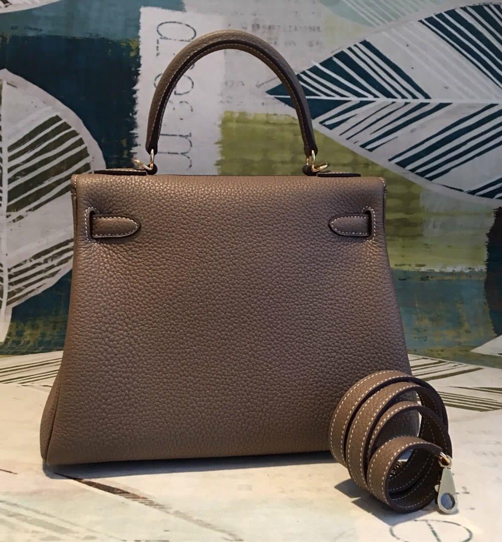 1:1 Replica Hermes Kelly 28 Greige Bag With Gold Toned Harware For Women, Women's Handbags, Shoulder Bags 11in/28cm