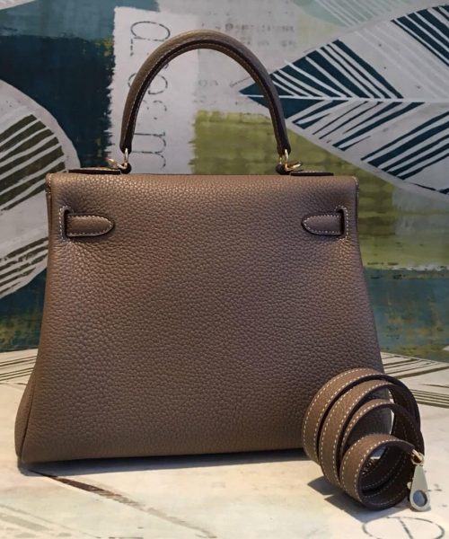 1:1 Replica Hermes Kelly 28 Greige Bag With Gold Toned Harware For Women, Women's Handbags, Shoulder Bags 11in/28cm