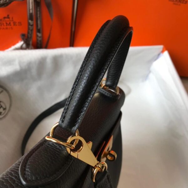 1:1 Replica Hermes Kelly 28 Retourne Togo Black Bag For Women, Women's Handbags, Shoulder Bags 11in/28cm