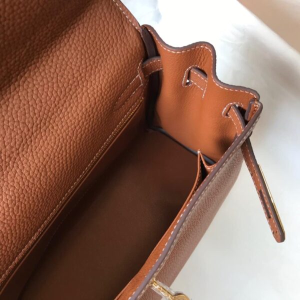 1:1 Replica Hermes Kelly 28 Retourne Togo Brown Bag For Women, Women's Handbags, Shoulder Bags 11in/28cm