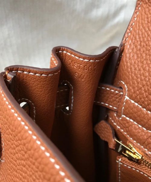 1:1 Replica Hermes Kelly 28 Retourne Togo Brown Bag For Women, Women's Handbags, Shoulder Bags 11in/28cm