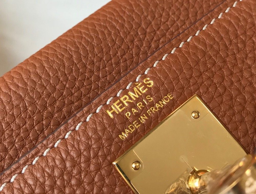 1:1 Replica Hermes Kelly 28 Retourne Togo Brown Bag For Women, Women's Handbags, Shoulder Bags 11in/28cm