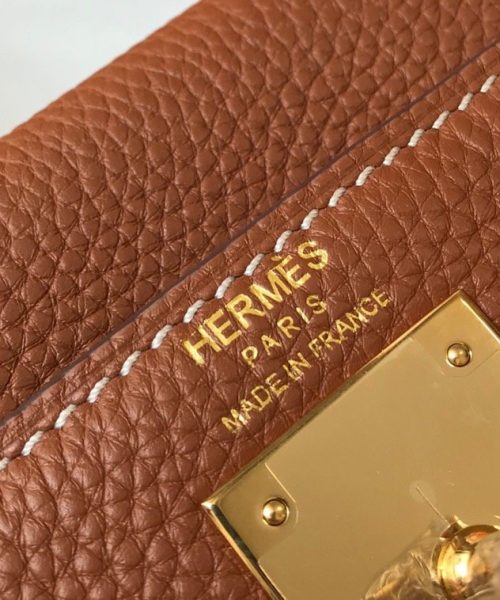 1:1 Replica Hermes Kelly 28 Retourne Togo Brown Bag For Women, Women's Handbags, Shoulder Bags 11in/28cm