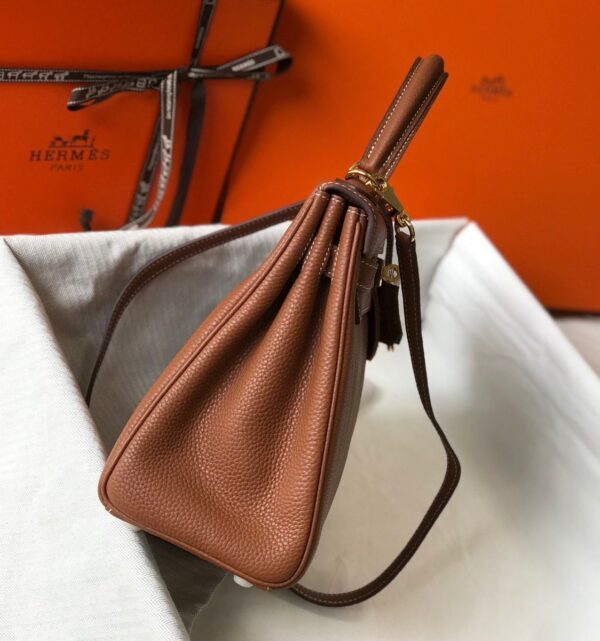 1:1 Replica Hermes Kelly 28 Retourne Togo Brown Bag For Women, Women's Handbags, Shoulder Bags 11in/28cm