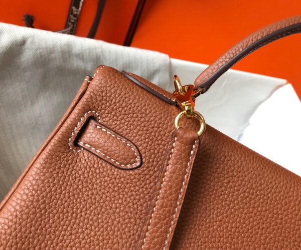 1:1 Replica Hermes Kelly 28 Retourne Togo Brown Bag For Women, Women's Handbags, Shoulder Bags 11in/28cm