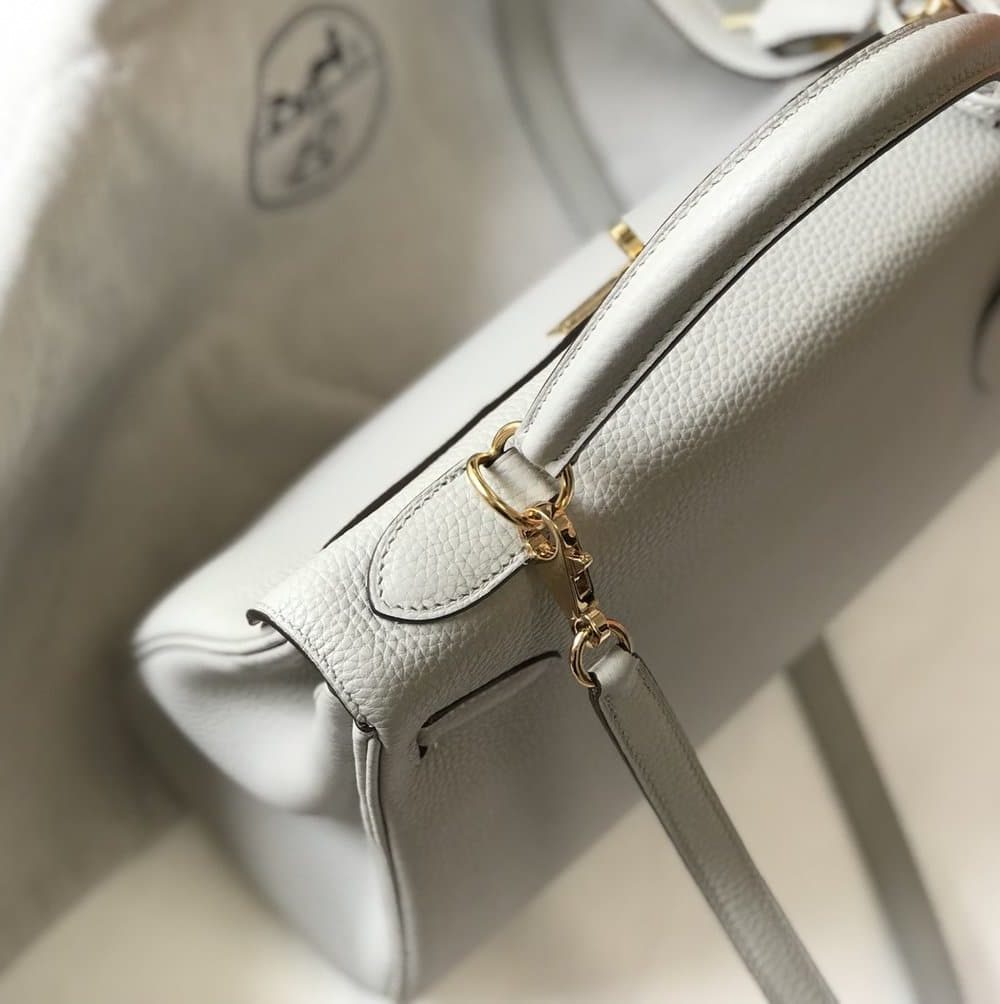 1:1 Replica Hermes Kelly 28 Retourne Togo White Bag For Women, Women's Handbags, Shoulder Bags 11in/28cm