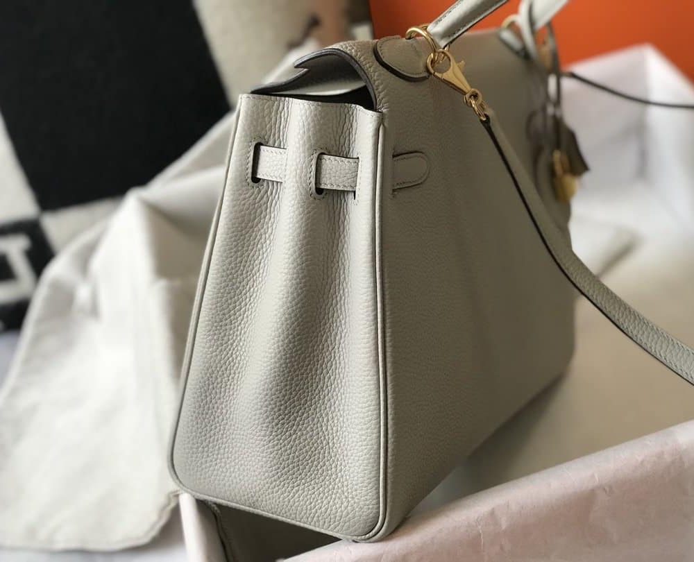 1:1 Replica Hermes Kelly 28 Retourne Togo White Bag For Women, Women's Handbags, Shoulder Bags 11in/28cm