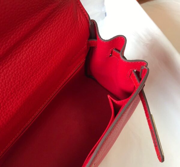 1:1 Replica Hermes Kelly 28 Rouge Casaque Togo Bag For Women, Women's Handbags, Shoulder Bags 11in/28cm