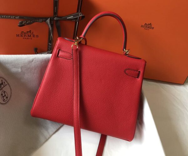 1:1 Replica Hermes Kelly 28 Rouge Casaque Togo Bag For Women, Women's Handbags, Shoulder Bags 11in/28cm