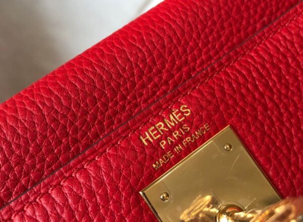 1:1 Replica Hermes Kelly 28 Rouge Casaque Togo Bag For Women, Women's Handbags, Shoulder Bags 11in/28cm