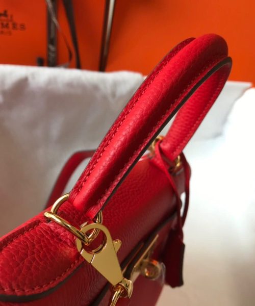 1:1 Replica Hermes Kelly 28 Rouge Casaque Togo Bag For Women, Women's Handbags, Shoulder Bags 11in/28cm
