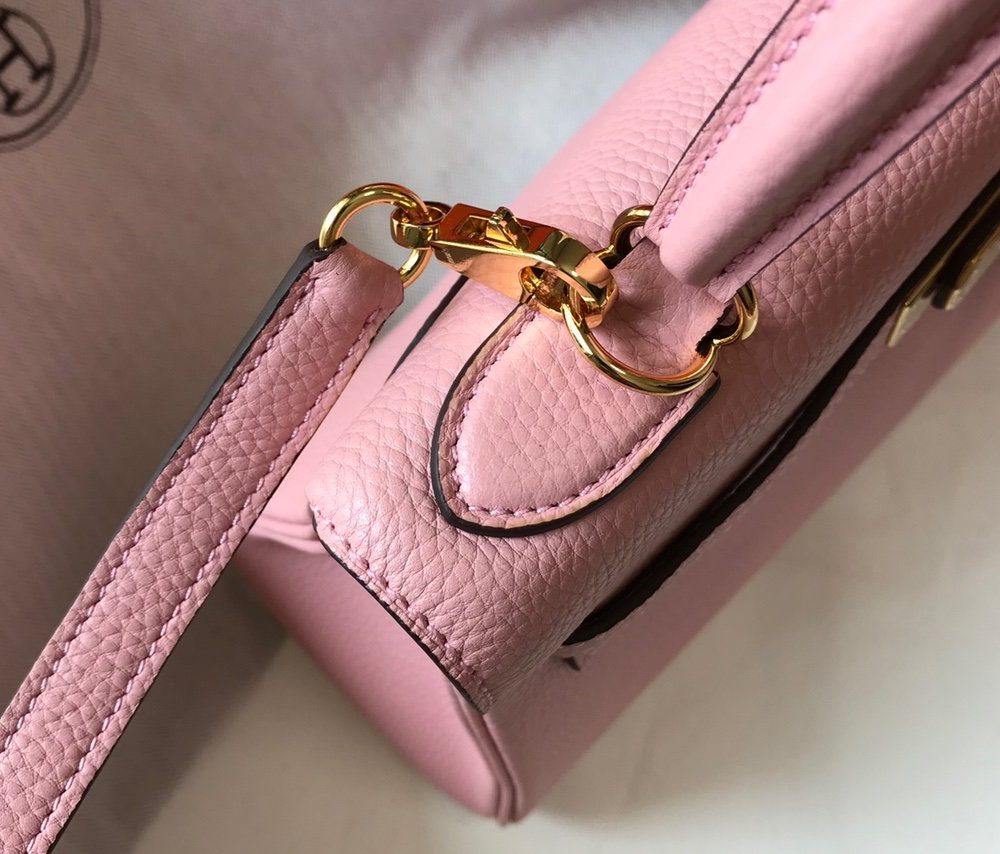 1:1 Replica Hermes Kelly 28cm Bubblegum Pink Togo Bag For Women, Women's Handbags, Shoulder Bags 11in/28cm