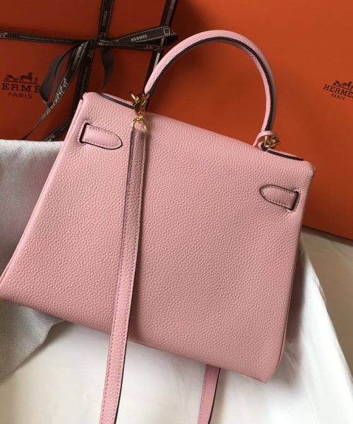 1:1 Replica Hermes Kelly 28cm Bubblegum Pink Togo Bag For Women, Women's Handbags, Shoulder Bags 11in/28cm