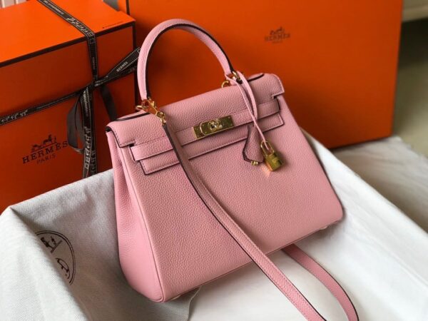 1:1 Replica Hermes Kelly 28cm Bubblegum Pink Togo Bag For Women, Women's Handbags, Shoulder Bags 11in/28cm