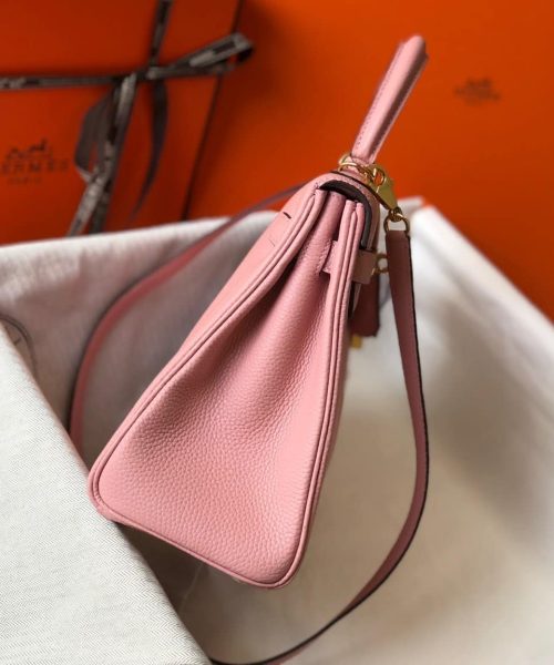 1:1 Replica Hermes Kelly 28cm Bubblegum Pink Togo Bag For Women, Women's Handbags, Shoulder Bags 11in/28cm