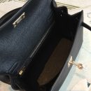 1:1 Replica Hermes Kelly Black For Women Gold Toned Hardware 10in/25cm