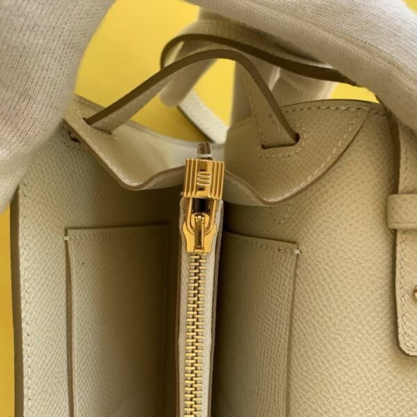 1:1 Replica Hermes Kelly Classique To Go Wallet  21cm/8.3in Gold Toned Hardware For Women Cream