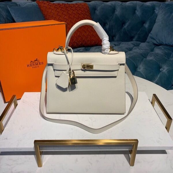 1:1 Replica Hermes Kelly Craie For Women Gold Toned Hardware 10in/25cm