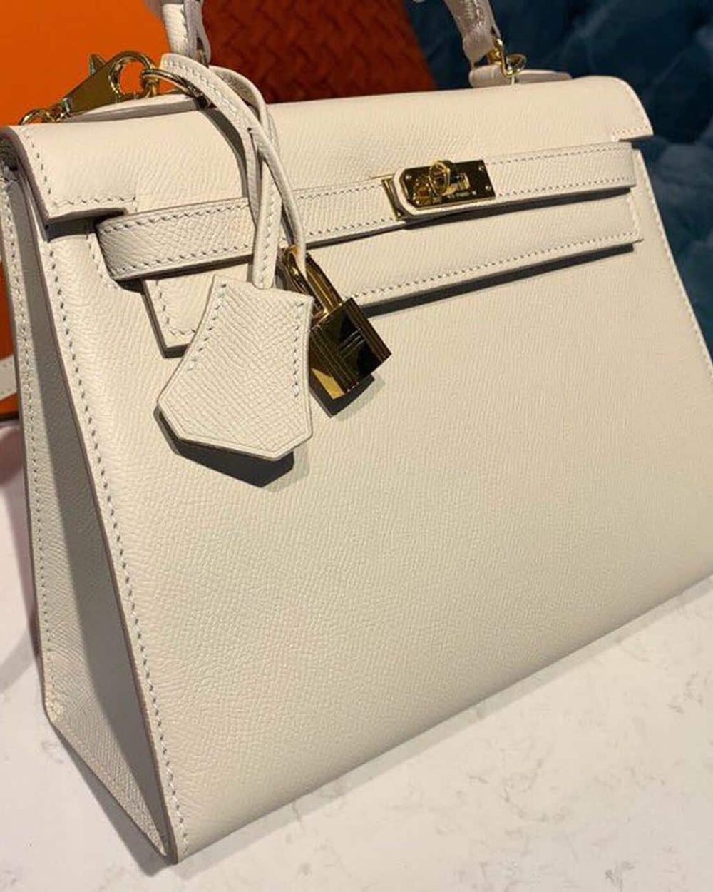 1:1 Replica Hermes Kelly Craie For Women Gold Toned Hardware 10in/25cm