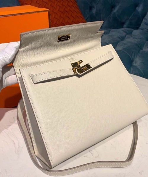 1:1 Replica Hermes Kelly Craie For Women Gold Toned Hardware 10in/25cm