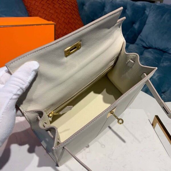 1:1 Replica Hermes Kelly Craie For Women Gold Toned Hardware 10in/25cm