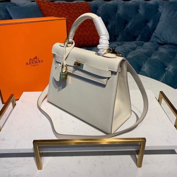 1:1 Replica Hermes Kelly Craie For Women Gold Toned Hardware 10in/25cm