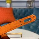 1:1 Replica Hermes Kelly Danse II Bag Swift Orange Gold Hardware For Women 8.7in/22cm