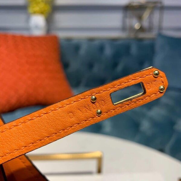 1:1 Replica Hermes Kelly Danse II Bag Swift Orange Gold Hardware For Women 8.7in/22cm