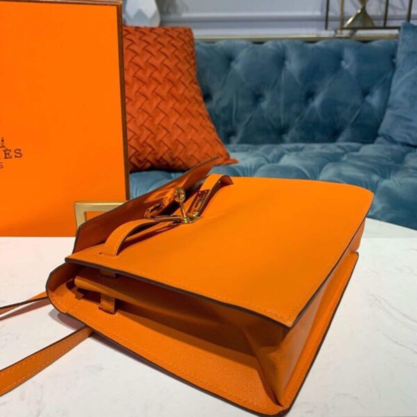 1:1 Replica Hermes Kelly Danse II Bag Swift Orange Gold Hardware For Women 8.7in/22cm