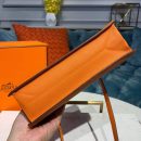 1:1 Replica Hermes Kelly Danse II Bag Swift Orange Gold Hardware For Women 8.7in/22cm