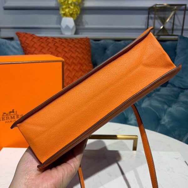 1:1 Replica Hermes Kelly Danse II Bag Swift Orange Gold Hardware For Women 8.7in/22cm