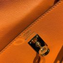 1:1 Replica Hermes Kelly Danse II Bag Swift Orange Gold Hardware For Women 8.7in/22cm