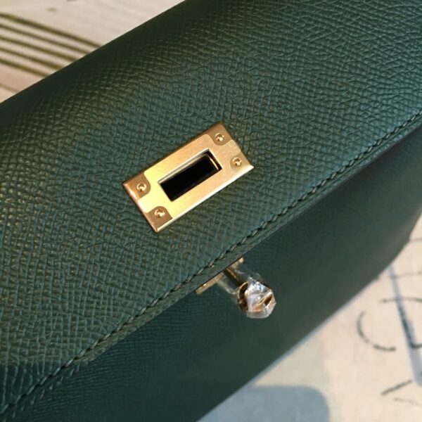 1:1 Replica Hermes Kelly Green For Women Gold Toned Hardware 10in/25cm