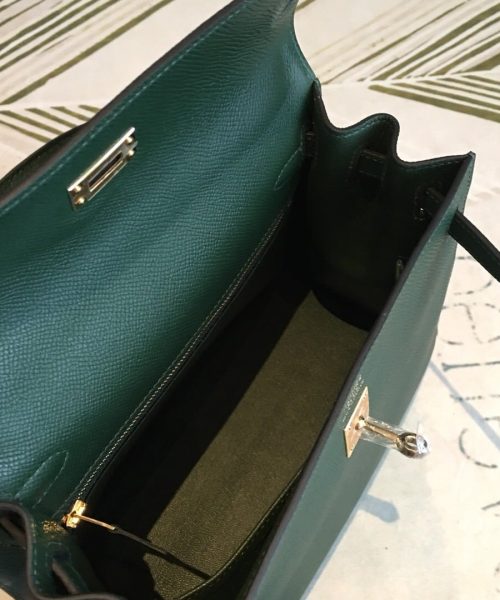 1:1 Replica Hermes Kelly Green For Women Gold Toned Hardware 10in/25cm