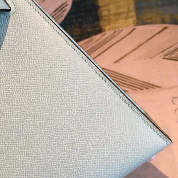 1:1 Replica Hermes Kelly Light Blue For Women Silver Toned Hardware 10in/25cm