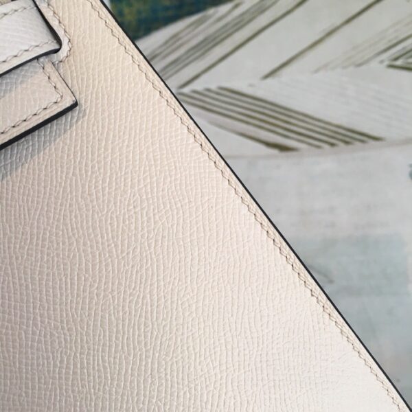 1:1 Replica Hermes Kelly Light Gray For Women Gold Toned Hardware 10in/25cm